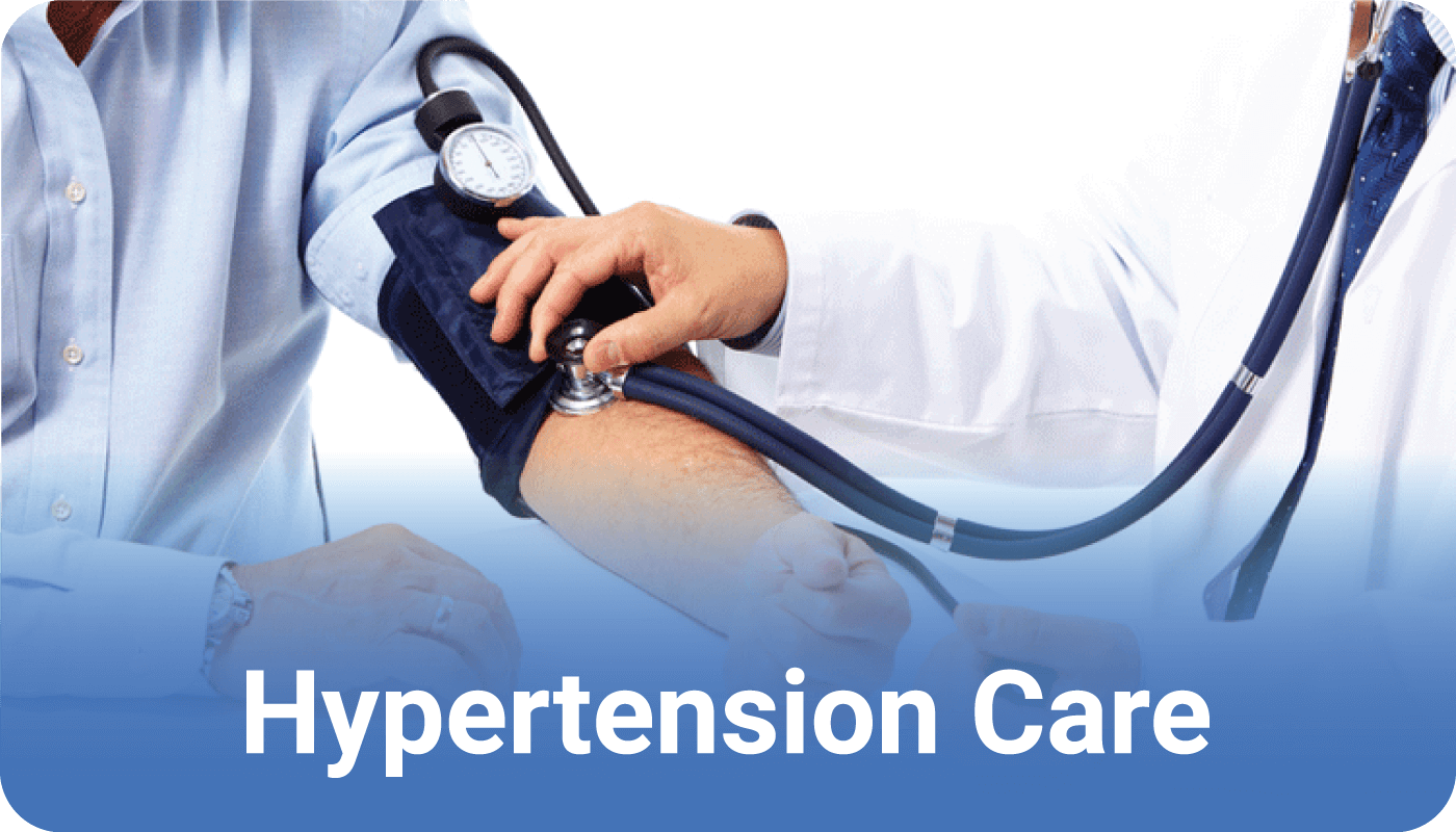 Doctor using a blood pressure monitor to treat a patient for hypertension management.